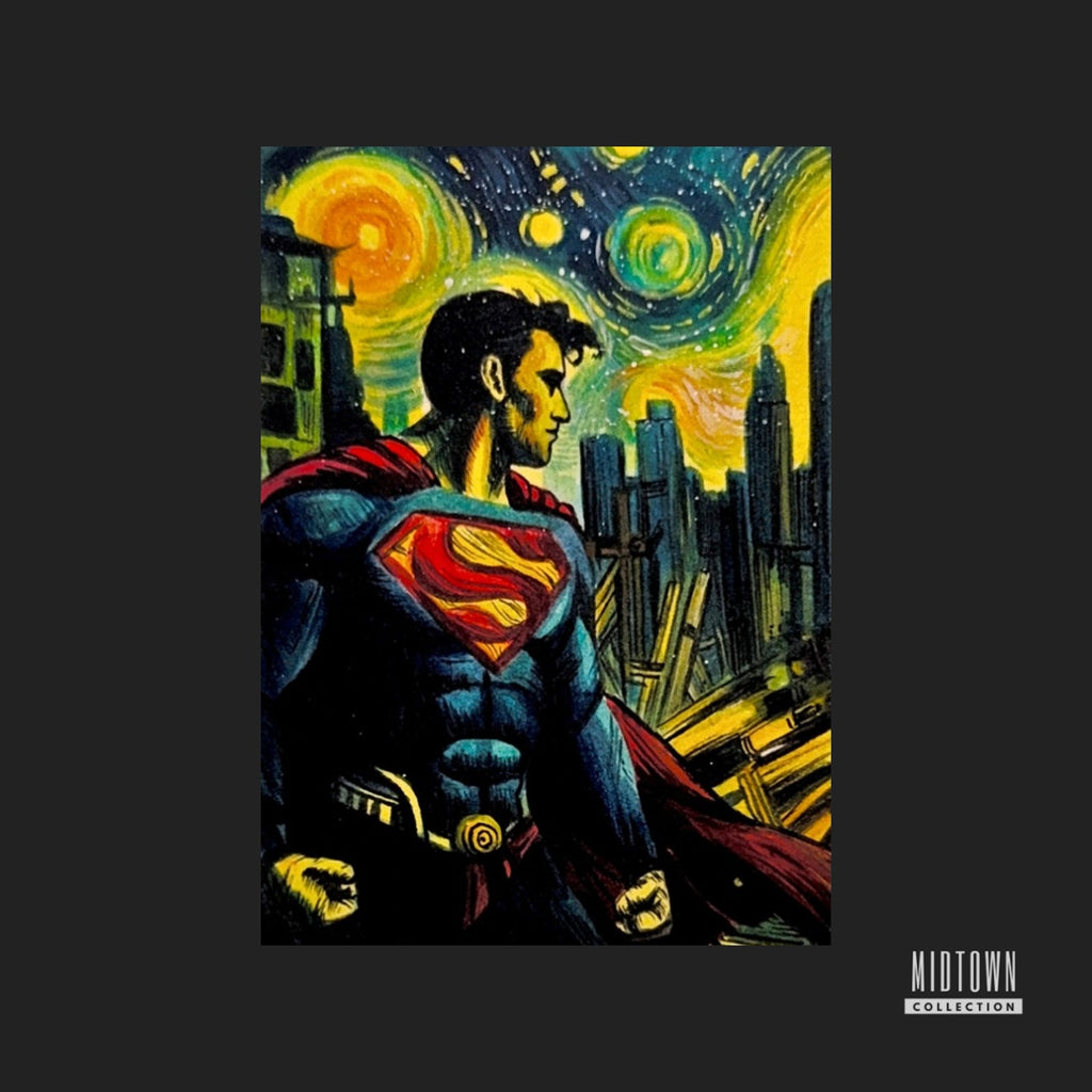 Superman (Starry Night) - DC - 1/1 Original Artist Sketch Card (Signed)
